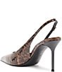 Schutz Paola Tortoise Print Patent Leather Pointed Toe Sling Pumps - Image 5