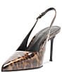 Schutz Paola Tortoise Print Patent Leather Pointed Toe Sling Pumps - Image 6