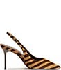 Schutz Paola Zebra Print Haircalf Slingback High Heel Pumps - Image 2