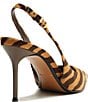 Schutz Paola Zebra Print Haircalf Slingback High Heel Pumps - Image 3