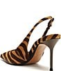 Schutz Paola Zebra Print Haircalf Slingback High Heel Pumps - Image 5
