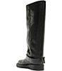 Schutz Patrice Up Leather Tall Buckle Strap Moto Boots - Image 5
