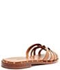 Color:Miele - Image 2 - Phoenix Flat Leather Slide Sandals