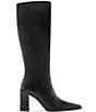 Schutz Raffaela Up Leather Pointed Toe Block Heel Tall Boots - Image 2