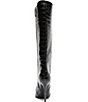 Schutz Samira Croco Embossed Leather Pointed Toe Stiletto Tall Boots - Image 4