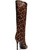 Schutz Samira Leopard Print Calf Hair Pointed Toe Stiletto Tall Boots - Image 3