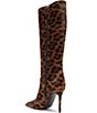 Schutz Samira Leopard Print Calf Hair Pointed Toe Stiletto Tall Boots - Image 5