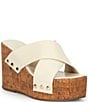 Schutz Serena Cross Band Cork Platform Sandals - Image 1