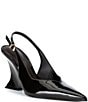 Schutz Siena Patent Leather Wedge Slingback Pumps - Image 1