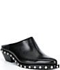 Schutz Taylor Leather Studded Pointed Toe Mules - Image 1
