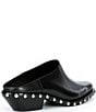 Schutz Taylor Leather Studded Pointed Toe Mules - Image 2