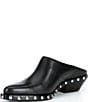 Schutz Taylor Leather Studded Pointed Toe Mules - Image 4