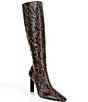 Schutz Ulla Up Snake Print Leather Tall Boots - Image 1