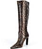 Schutz Ulla Up Snake Print Leather Tall Boots - Image 4