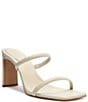 Color:Pearl - Image 1 - Ully Tab Leather Dress Slides