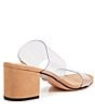 Color:Transparent/Honey - Image 2 - Victorie Clear Block Heel Dress Slides