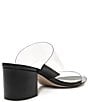 Color:Black/Transparent - Image 3 - Victorie Clear Vinyl Block Heel Dress Sandals