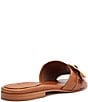 Color:Miele - Image 3 - Wavy Flat Leather Slide Sandals