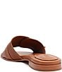 Color:Miele - Image 5 - Wavy Flat Leather Slide Sandals