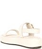 Color:Pearl - Image 3 - Wavy Leather Flatform Sandals