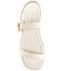 Color:Pearl - Image 5 - Wavy Leather Flatform Sandals