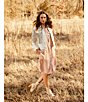 Color:Off White - Image 5 - Embroidered and Fringe Detailed Western Denim Jean Statement Jacket