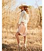 Color:Off White - Image 6 - Embroidered and Fringe Detailed Western Denim Jean Statement Jacket