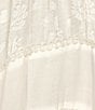 Color:Ivory - Image 3 - Sleeveless Lace-Up Embroidered Floral Jacquard Dress