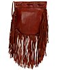 Scully Soft Leather Fringe Crossbody Bag, Color:Cognac - Image 2