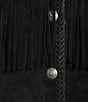 Color:Black - Image 4 - Suede Fringe Jacket
