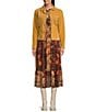 Scully Suede Leather Whipstitch Collar Fringe Jacket, Color:Old Rust - Image 3