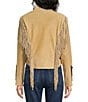 Scully Suede Fringe Round Neck Long Sleeve Jacket - Image 3