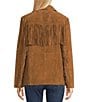 Scully Suede Leather Fringe Button Front Jacket - Image 2