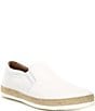 Color:White - Image 1 - Byron Leather Slip-On Espadrille Sneakers
