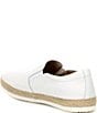 Color:White - Image 3 - Byron Leather Slip-On Espadrille Sneakers