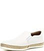 Color:White - Image 4 - Byron Leather Slip-On Espadrille Sneakers