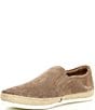 Color:Taupe - Image 4 - Men's Byron Suede Slip-On Espadrille Sneakers