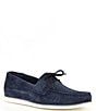 Color:Navy - Image 1 - Men's Martin Two-Eye Lace Suede Boat Shoes