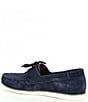 Color:Navy - Image 3 - Men's Martin Two-Eye Lace Suede Boat Shoes