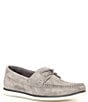 Color:Grey - Image 1 - Men's Martin Two-Eye Lace Suede Boat Shoes