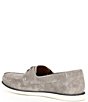 Color:Grey - Image 3 - Men's Martin Two-Eye Lace Suede Boat Shoes