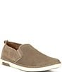 Color:Taupe - Image 1 - Men's Roland Nubuck Leather Slip-On Sneakers