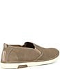 Color:Taupe - Image 2 - Men's Roland Nubuck Leather Slip-On Sneakers