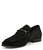 Color:Black - Image 4 - Men's Saint Braid Bit Venetian Suede Dress Shoes