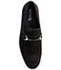 Color:Black - Image 5 - Men's Saint Braid Bit Venetian Suede Dress Shoes