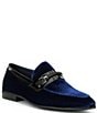 Color:Evening Blue - Image 1 - Men's Saint Braid Bit Venetian Velvet Dress Shoes
