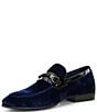 Color:Evening Blue - Image 4 - Men's Saint Braid Bit Venetian Velvet Dress Shoes
