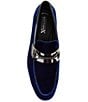 Color:Evening Blue - Image 5 - Men's Saint Braid Bit Venetian Velvet Dress Shoes