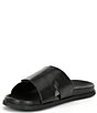 Color:Black - Image 4 - Men's Santiago Leather Slide Sandals
