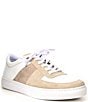 Color:White/Sand - Image 1 - Men's Sidney Suede Leather U-Throat Retro Sneakers